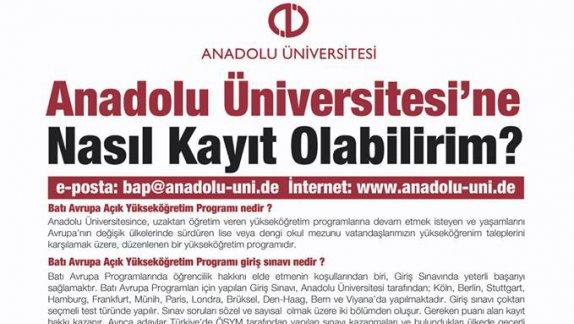 Anadolu Üniversitesi Batı Avrupa Programları Başvuruları Devam Ediyor!